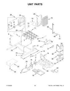 11 - Unit Parts Diagram and Parts List for WRS325SDHW11  Whirlpool Refrigerator