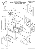 OVEN, LITERATURE Diagram and Parts List for RBS245PDB9  Whirlpool Wall Oven