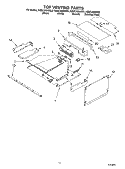 TOP VENTING Diagram and Parts List for KEMC308KSS0  KitchenAid Microwave Oven Combo