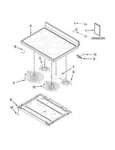 Cooktop Parts Diagram and Parts List for WFE714HLAS1  Whirlpool Range