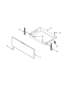 Drawer Parts Diagram and Parts List for WFE714HLAS1  Whirlpool Range