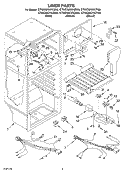 LINER Diagram and Parts List for ET6CSKXKT00  Whirlpool Refrigerator