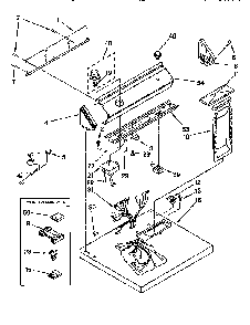 Top And Console Diagram and Parts List for LER5636EZ01  Whirlpool Dryer