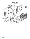 CABINET Diagram and Parts List for CA12WR4  Crosley Air Conditioner