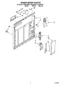INNER DOOR Diagram and Parts List for TUD6000KB1  Estate Dishwasher