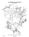 MAGNETRON AND AIR FLOW Diagram and Parts List for MS2101XW0  Whirlpool Microwave