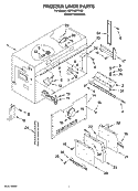 FREEZER LINER PARTS Diagram and Parts List for KBFO42FTX02  KitchenAid Refrigerator