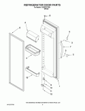 REFRIGERATOR DOOR PARTS Diagram and Parts List for CS25CFXTQ01  Crosley Refrigerator