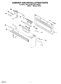 CABINET AND INSTALLATION PARTS Diagram and Parts List for YGH7145XFB2  Whirlpool Microwave