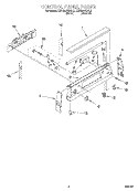 CONTROL PANEL Diagram and Parts List for KERS507EAL2  KitchenAid Range