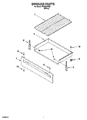BROILER PARTS Diagram and Parts List for FGS325RQ2  Roper Range