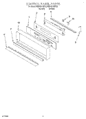 CONTROL PANEL, LITERATURE Diagram and Parts List for KEMS377BBL0  KitchenAid Wall Oven