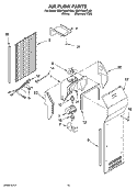 AIR FLOW PARTS Diagram and Parts List for GD5YHAXTL00  Whirlpool Refrigerator