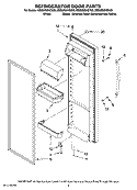 REFRIGERATOR DOOR PARTS Diagram and Parts List for MSD2669KEY00  Whirlpool Refrigerator