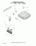 LOWER RACK PARTS Diagram and Parts List for KUDS50FVBL3  KitchenAid Dishwasher