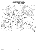 BULKHEAD Diagram and Parts List for LGR5624BW2  Whirlpool Dryer