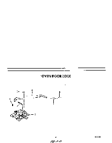Oven Door Lock Diagram and Parts List for B9308*4  Roper Range