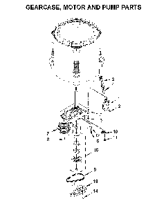 Gearcase, motor and pump parts Diagram and Parts List for 11027022711  Kenmore Washer