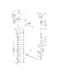Motor & Ice Container Diagram and Parts List for GS6NHAXVB04  Whirlpool Refrigerator
