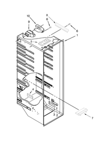 Refrigerator Liner Parts Diagram and Parts List for 10641159212  Kenmore Refrigerator