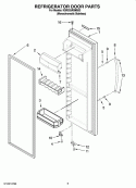 REFRIGERATOR DOOR PARTS Diagram and Parts List for KSRS25RSMS03  KitchenAid Refrigerator