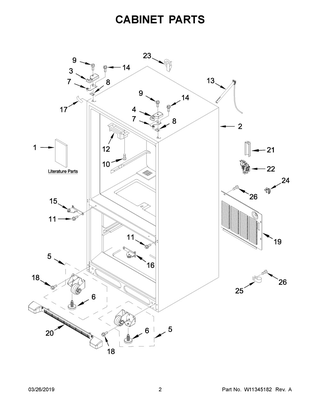 Part Location Diagram of W11308948 Whirlpool Energy Guide