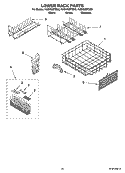 LOWER RACK PARTS Diagram and Parts List for KUDU03STBL0  KitchenAid Dishwasher