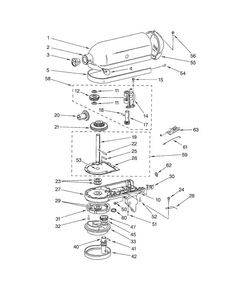 Case, Gearing And Planetary Unit Diagram and Parts List for KSM110  KitchenAid Mixer
