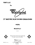 SECTION Diagram and Parts List for RB160PXL2  Whirlpool Wall Oven