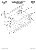 CONTROL PANEL Diagram and Parts List for RS6105XYN5  Whirlpool Range