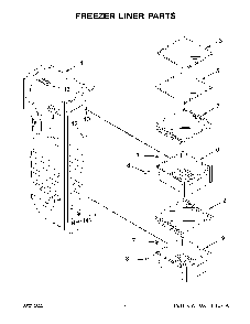Freezer Liner Parts Diagram and Parts List for KRSF705HBS04  KitchenAid Refrigerator