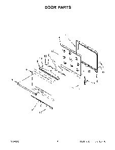 Door Parts Diagram and Parts List for KSEG700EBS4  KitchenAid Range