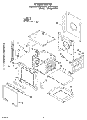 OVEN PARTS Diagram and Parts List for RS696PXGB12  Whirlpool Range