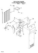 AIR FLOW Diagram and Parts List for GD5PHAXLB00  Whirlpool Refrigerator
