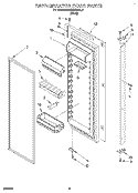 REFRIGERATOR DOOR Diagram and Parts List for KSRB27QABL11  KitchenAid Refrigerator