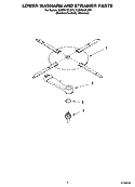 LOWER WASHARM AND STRAINER PARTS Diagram and Parts List for KUDS01DLSS1  KitchenAid Dishwasher