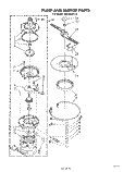 PUMP AND MOTOR Diagram and Parts List for DU3003XL0  Whirlpool Dishwasher