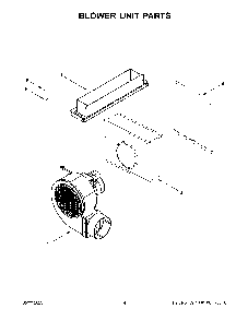Blower Unit Parts Diagram and Parts List for KCGD506GSS05  KitchenAid Cooktop