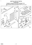 INSTALLATION Diagram and Parts List for R183A1  Whirlpool Air Conditioner