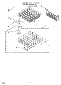 DISHRACK Diagram and Parts List for RUD4300DQ3  Roper Dishwasher