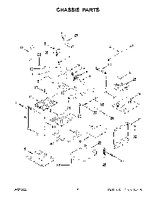 Chassis Parts Diagram and Parts List for YKFEG500EWH7  KitchenAid Range
