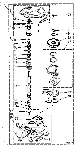 Gearcase Diagram and Parts List for LA5300XSN0  Whirlpool Washer