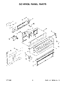 Control Panel Parts Diagram and Parts List for KFGG500ESS6  KitchenAid Range