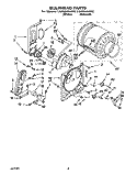 BULKHEAD Diagram and Parts List for LGP6646AW0  Whirlpool Dryer