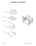 INTERNAL OVEN PARTS Diagram and Parts List for WOD51EC7AS01  Whirlpool Wall Oven