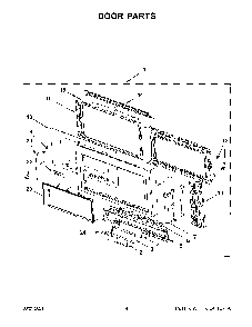 Door Parts Diagram and Parts List for YKMHC319ES06  KitchenAid Microwave
