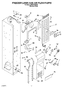 FREEZER LINER AND AIR FLOW Diagram and Parts List for KSSP48QKS01  KitchenAid Refrigerator
