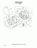 DOOR PARTS Diagram and Parts List for WGD9610XW0  Whirlpool Dryer