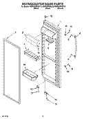 REFRIGERATOR DOOR PARTS Diagram and Parts List for KSRG25FKBT16  KitchenAid Refrigerator