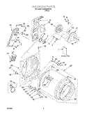 BULKHEAD, LIT/OPTIONAL Diagram and Parts List for GCEM2900JQ0  Whirlpool Dryer
